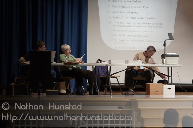 The view from the balcony at the SD59 convention